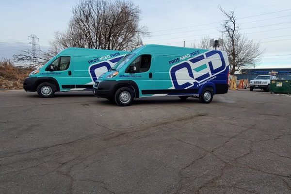 Company vehicle with wraps