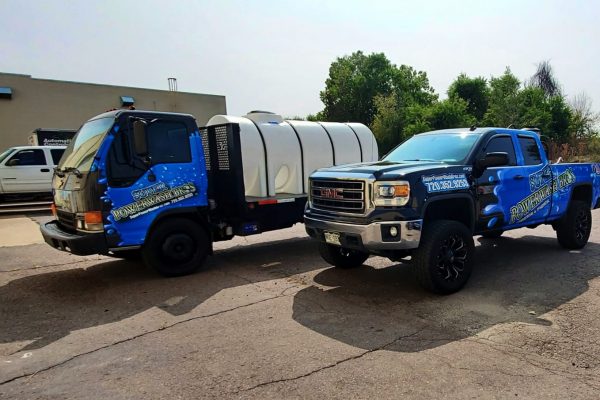 Custom wraps on company vehicles